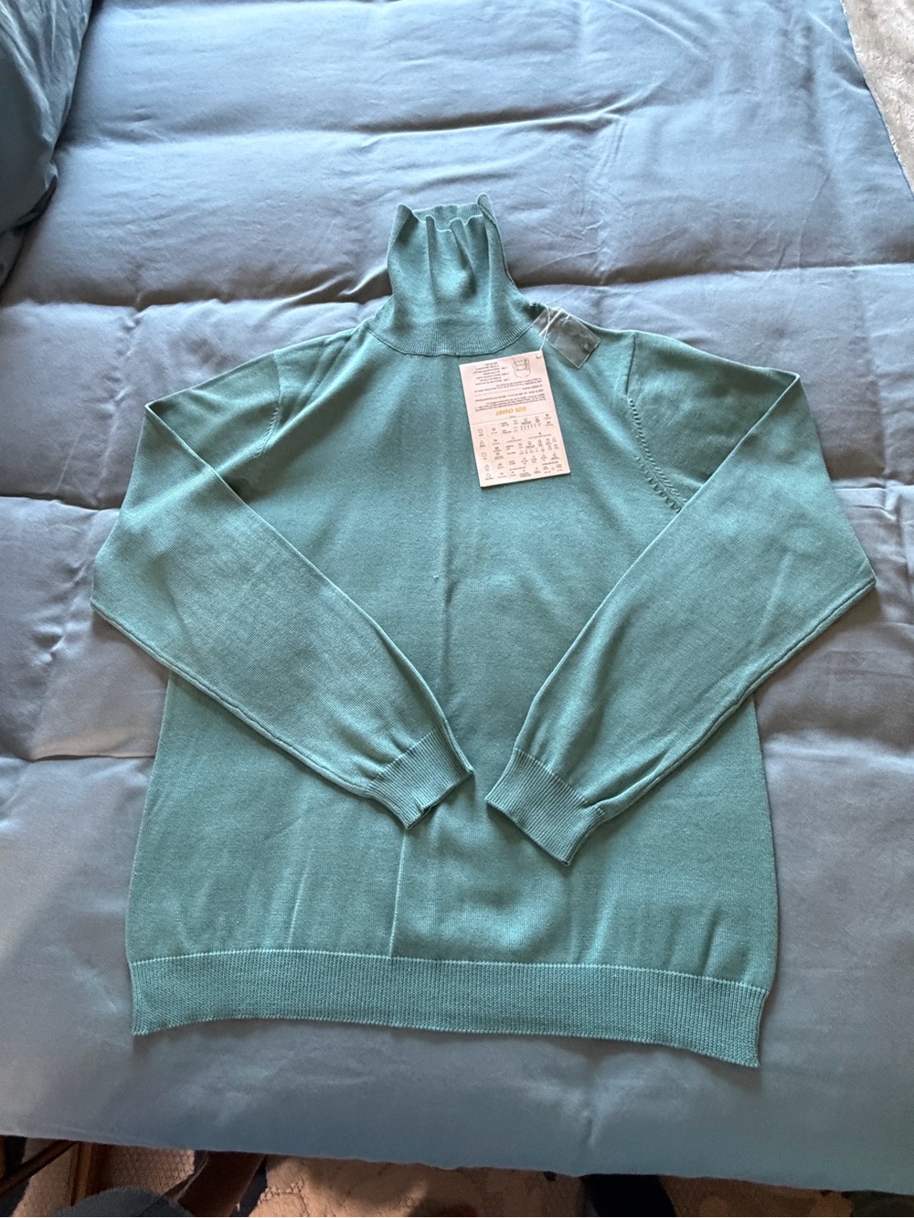 Linea by Louis Dell'Olio Teal Turtleneck Sweater